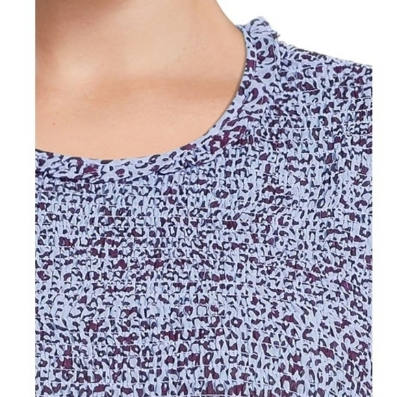 Smocked Animal Print Longsleeve Top Size 3X - Picture 3 of 11